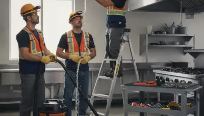 Emergency plumber repairing a burst pipe in Modesto, CA home