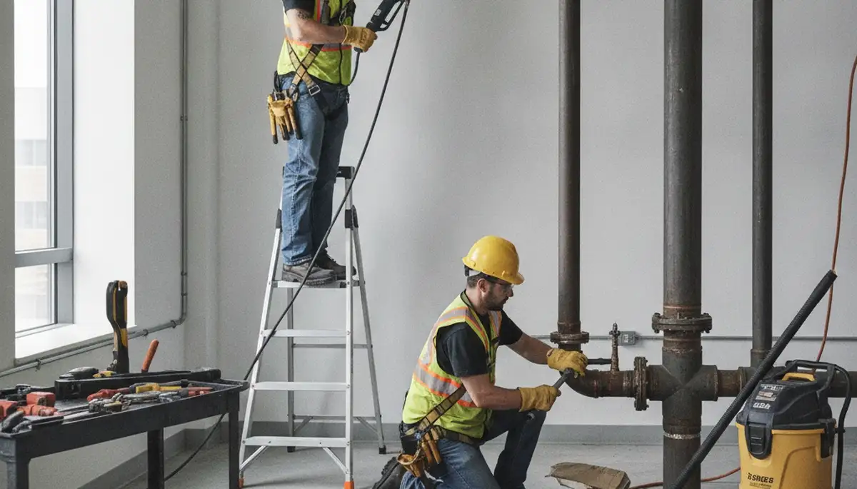 Emergency plumber repairs burst pipe in Modesto, CA home