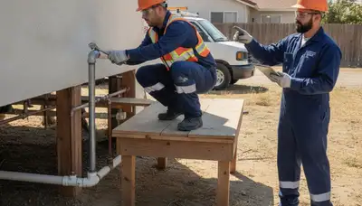 Modesto, CA plumbing repair technician servicing residential pipes and fixtures