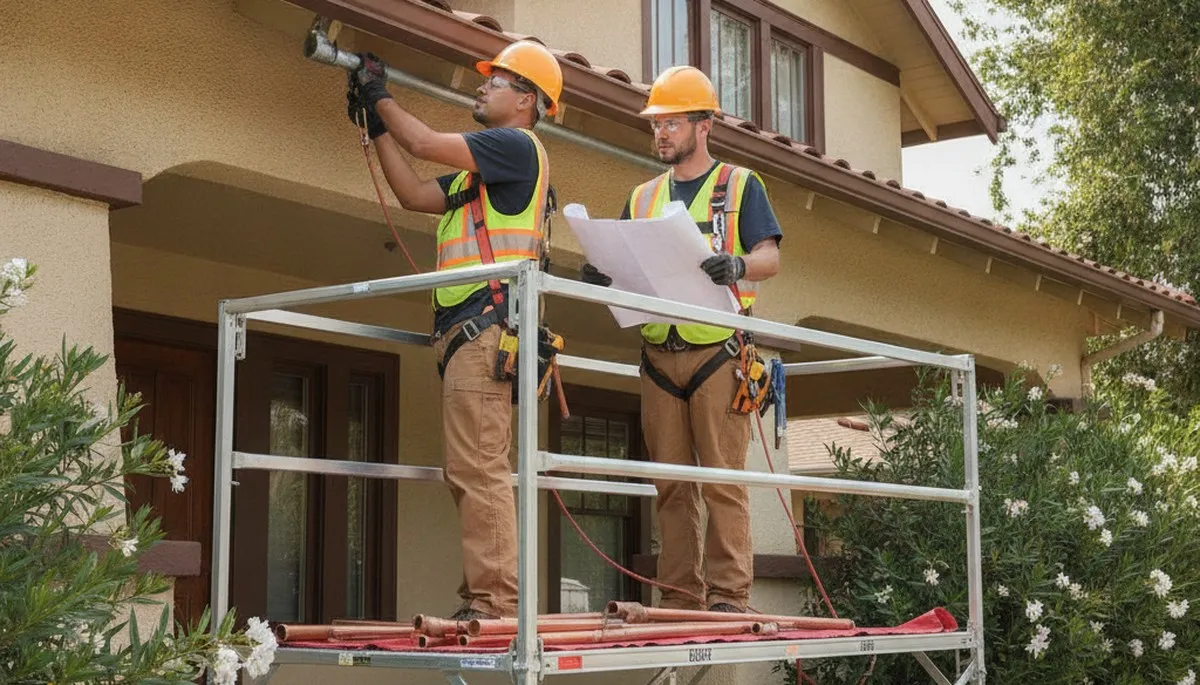Plumber repairing a pipe in Modesto, CA for plumbing repair service