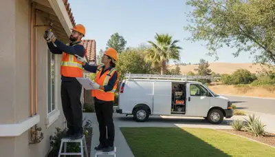 Plumber repairing a leak in Modesto, CA for plumbingmodestoca-new.com service area page