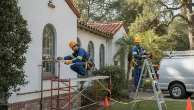 Plumber repairing pipes in Modesto, CA for residential plumbing service