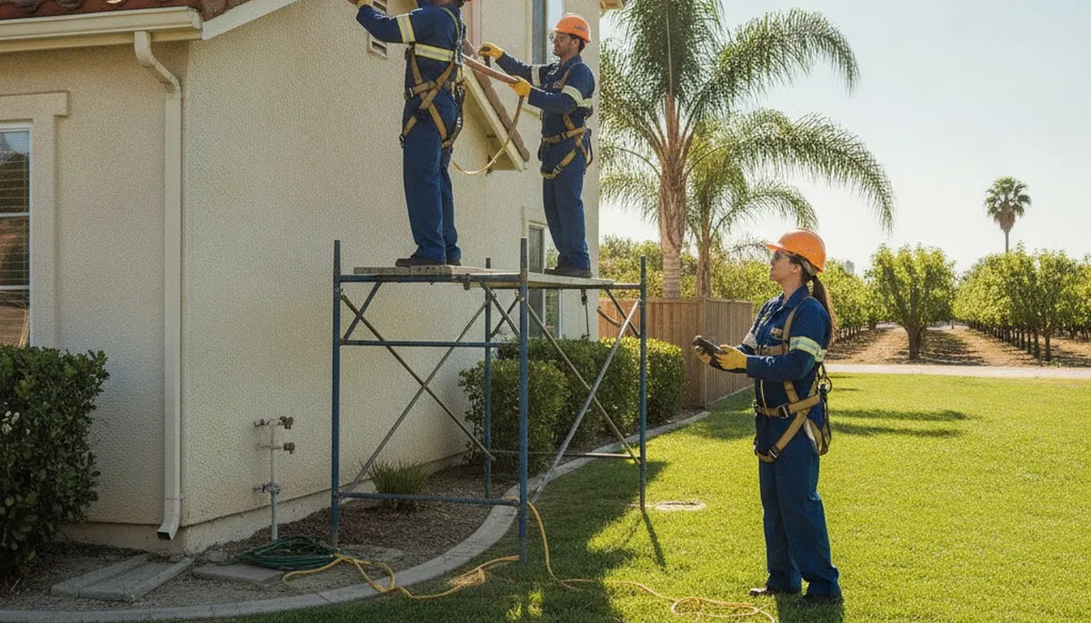 Plumber repairing a leak in Modesto, CA for plumbingmodestoca-new.com