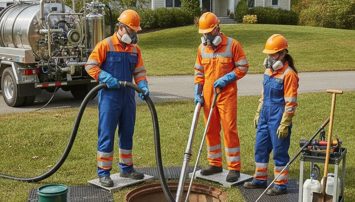 Septic tank cleaning service in Modesto, CA for a plumbing repair business