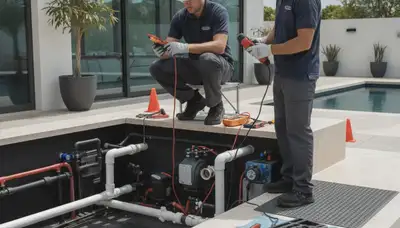 Modesto, CA plumber repairing home spa equipment for reliable spa service and maintenance