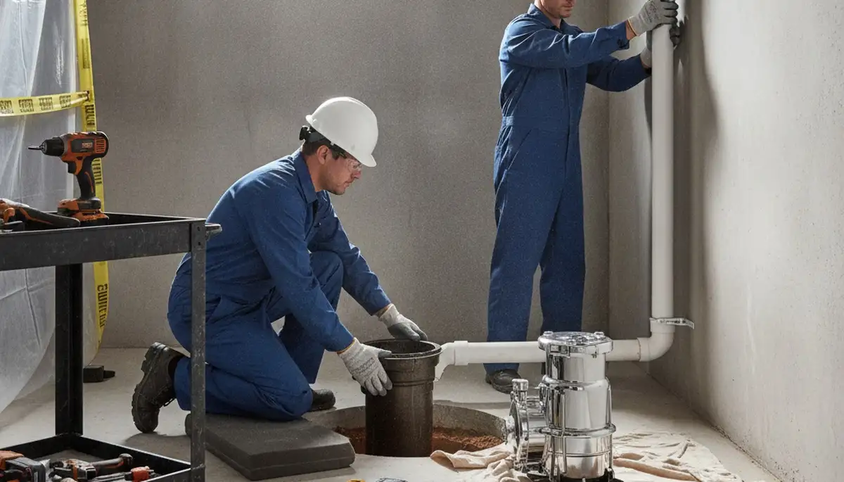 Sump pump installation in Modesto, CA by On Call Plumbers for home flood protection