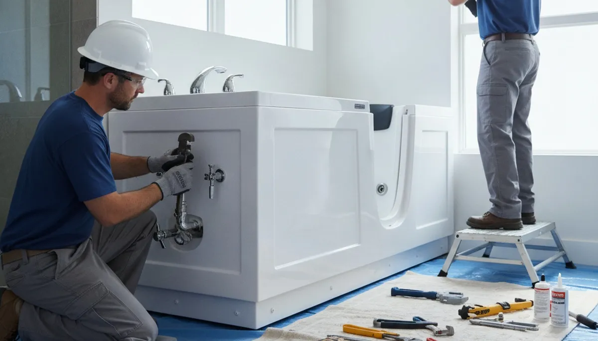 Walk-in tub installation for Modesto, CA homeowners by On Call Plumbers